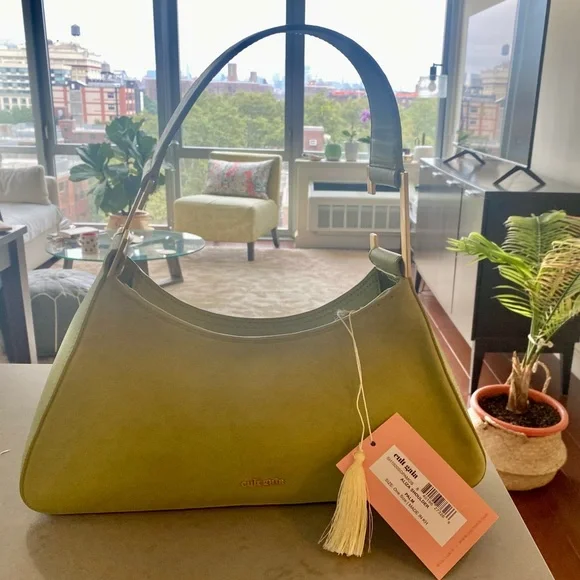 Cult Gaia Olive Green Bag with Gold Accents - Picture 7 of 8